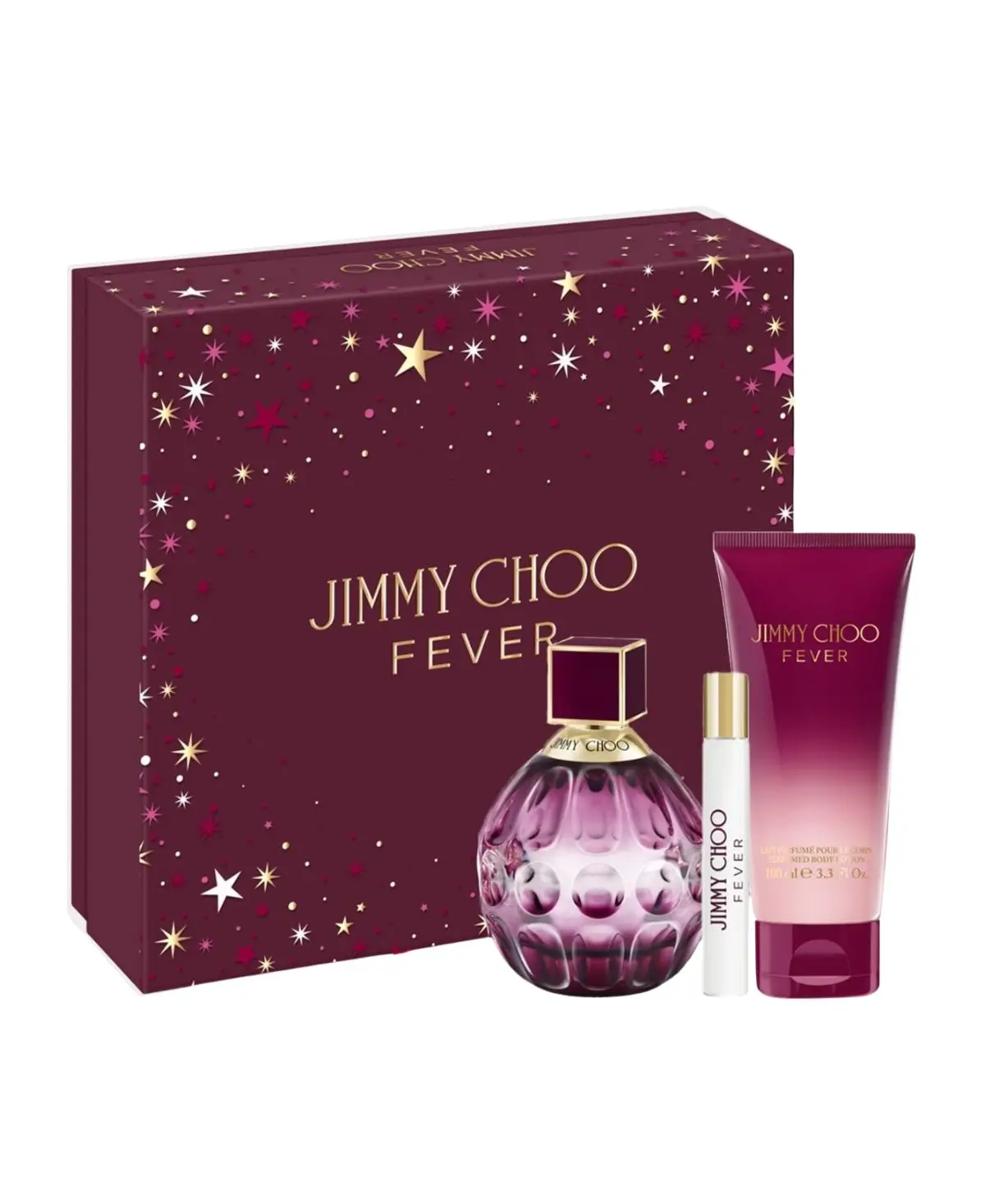 Jimmy Choo Fever Gift Set 3 pcs Eau de Parfum EDP Spray for Women 3.4oz 100ml - UPC: 3386460131612