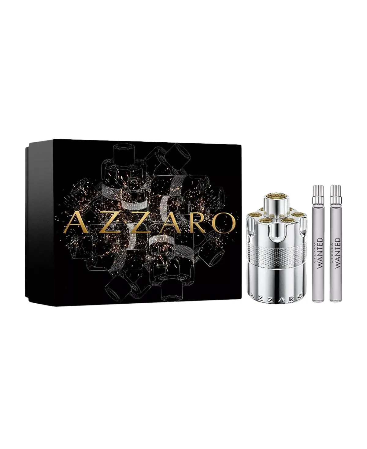 Azzaro Wanted 3 pcs Gift Set for Men Eau de Parfum (EDP) Spray 3.4 oz (100 ml) 3614274101461