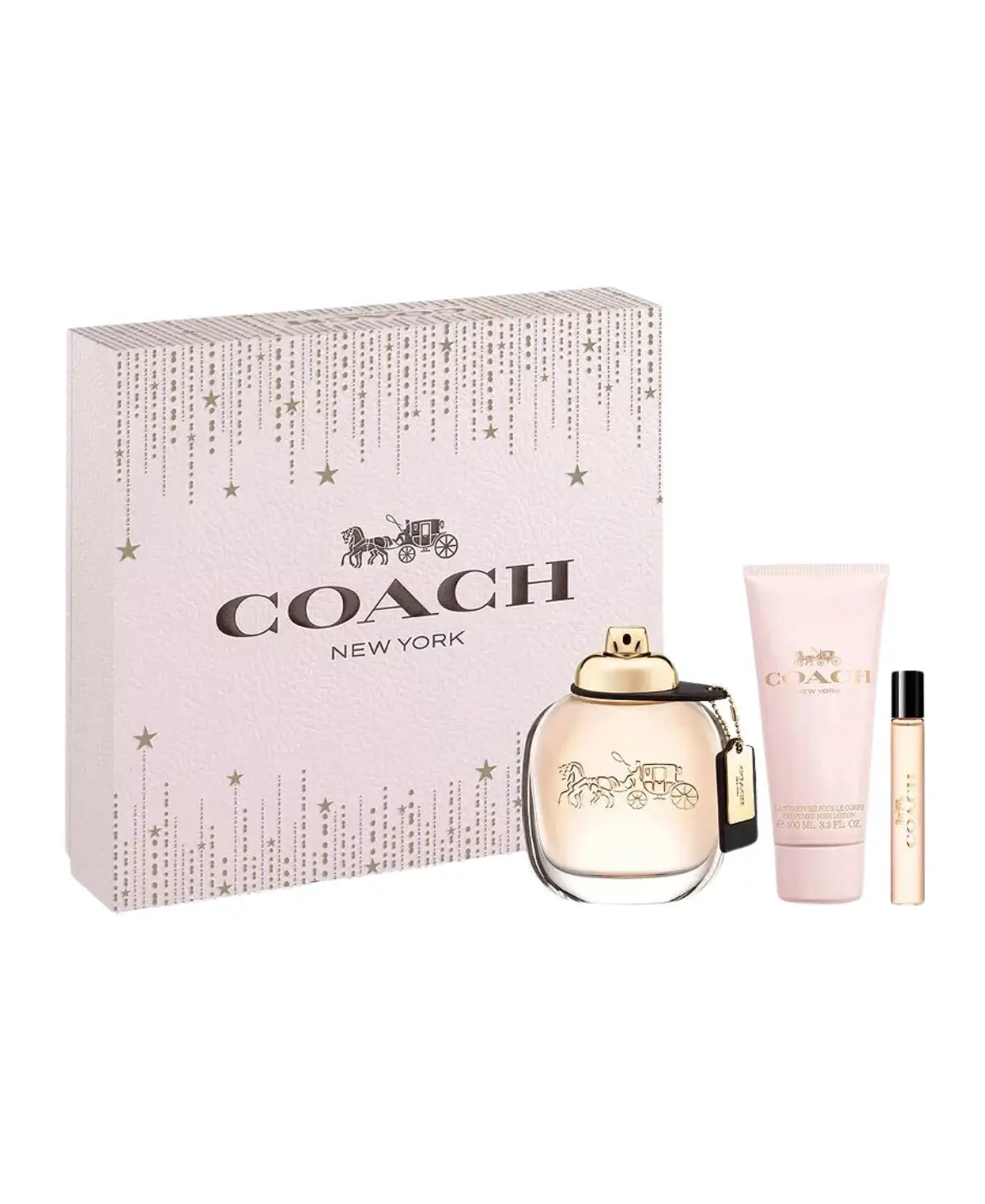 Coach New York Gift Set 3 pcs Eau de Parfum EDP Spray for Women 3oz 90ml - UPC: 3386460138840